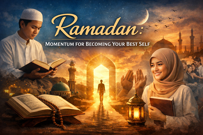 Ilustrasi Ramadan sebagai momentum pengembangan diri dan pembentukan karakter Muslim menuju pribadi yang lebih baik