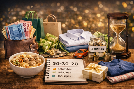 Self reward dari THR dengan bijak tanpa boros menggunakan metode pengelolaan keuangan sederhana