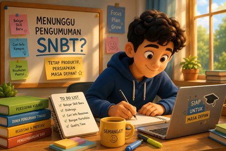 Siswa sedang belajar dan melakukan aktivitas produktif sambil menunggu pengumuman SNBT